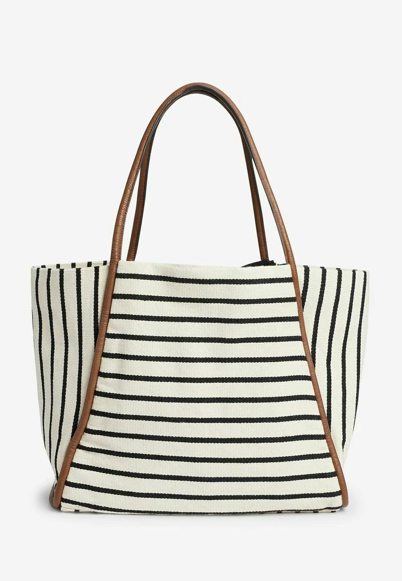 Next Damen Shopping Bag - Navy White Stripe 2 Next Damen Shopping Bag - Navy White Stripe – Bild 2