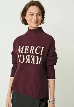 Next Damen HIGH NECK DETAIL - Strickpullover - Red