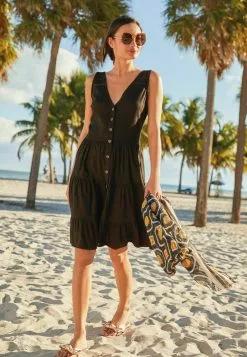 Next Damen Blusenkleid - Black