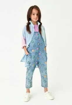 Next Kinder SLOUCHY - Latzhose - Blue Denim