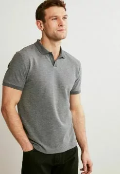 Next Herren Poloshirt - Grey Textured