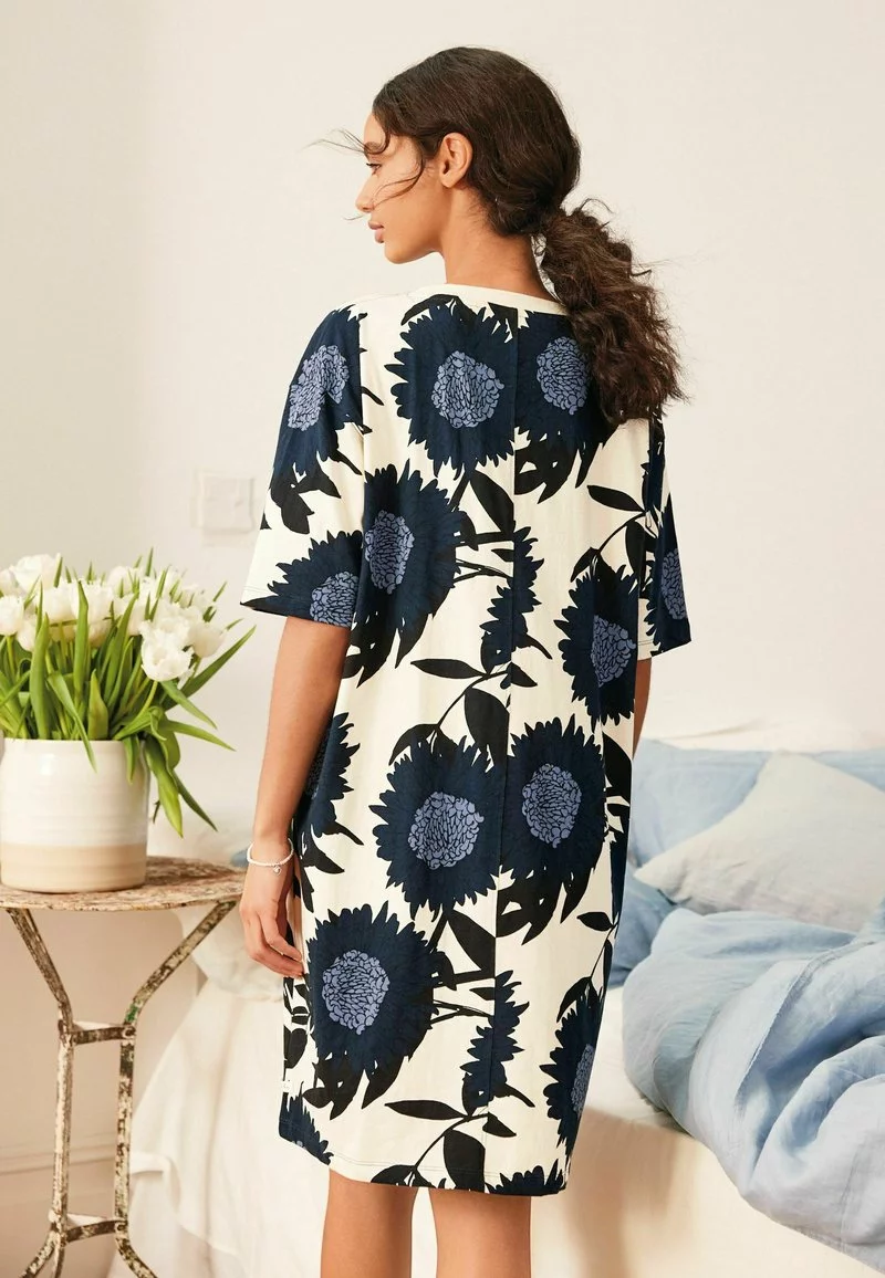 Next Damen Nachthemd - Navy Blue Floral 3 Next Damen Nachthemd - Navy Blue Floral – Bild 3
