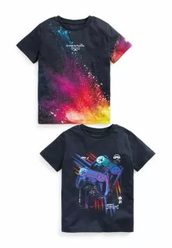 Next Kinder SHORT SLEEVE SPLAT 2 PACK - T-Shirt Print - Black