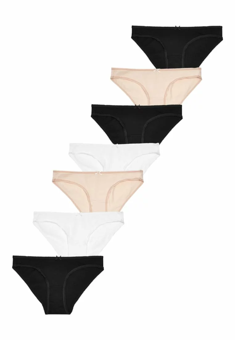 Next Damen 7 PACK - Slip - Black 1 Next Damen 7 PACK - Slip - Black