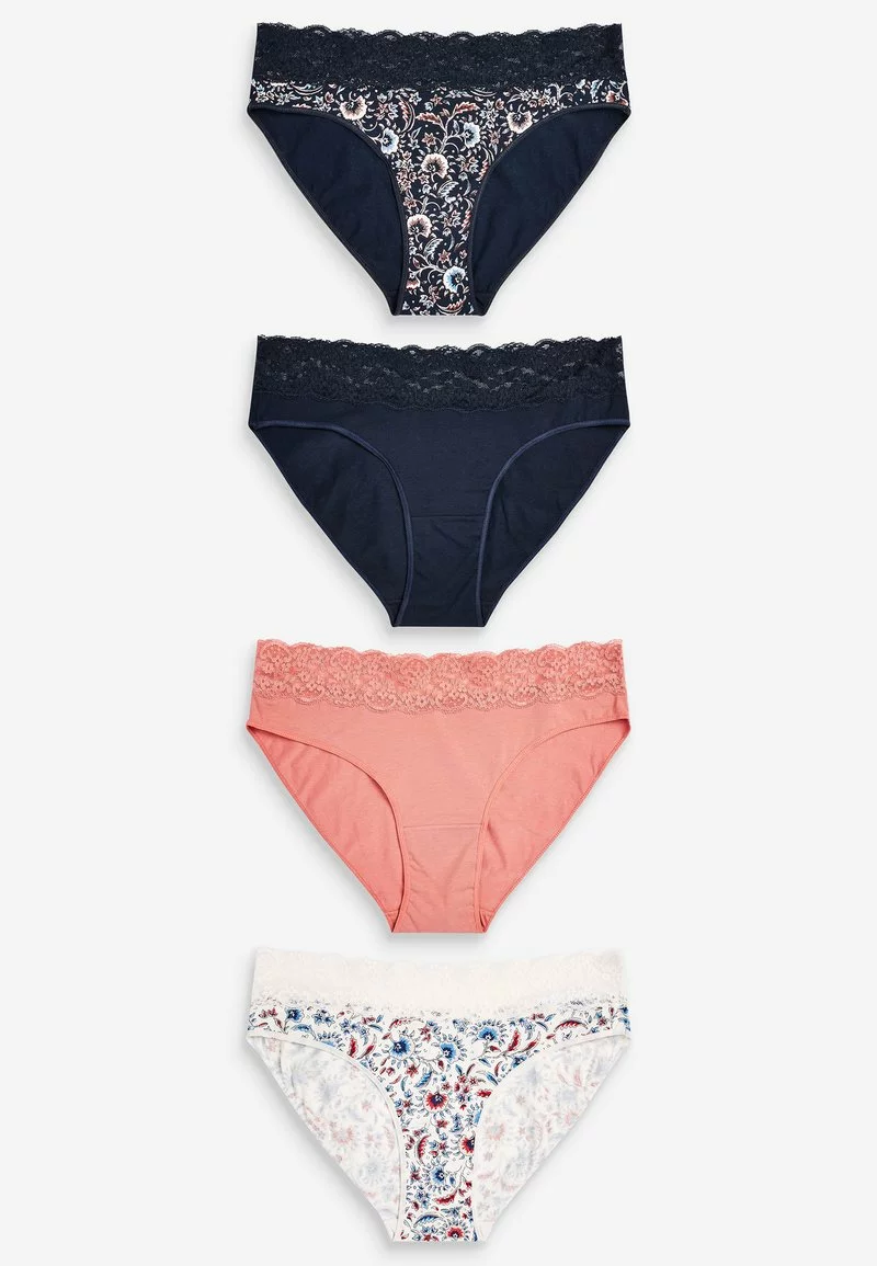 Next Damen 4 PACK - Slip - Mottled Blue 1 Next Damen 4 PACK - Slip - Mottled Blue