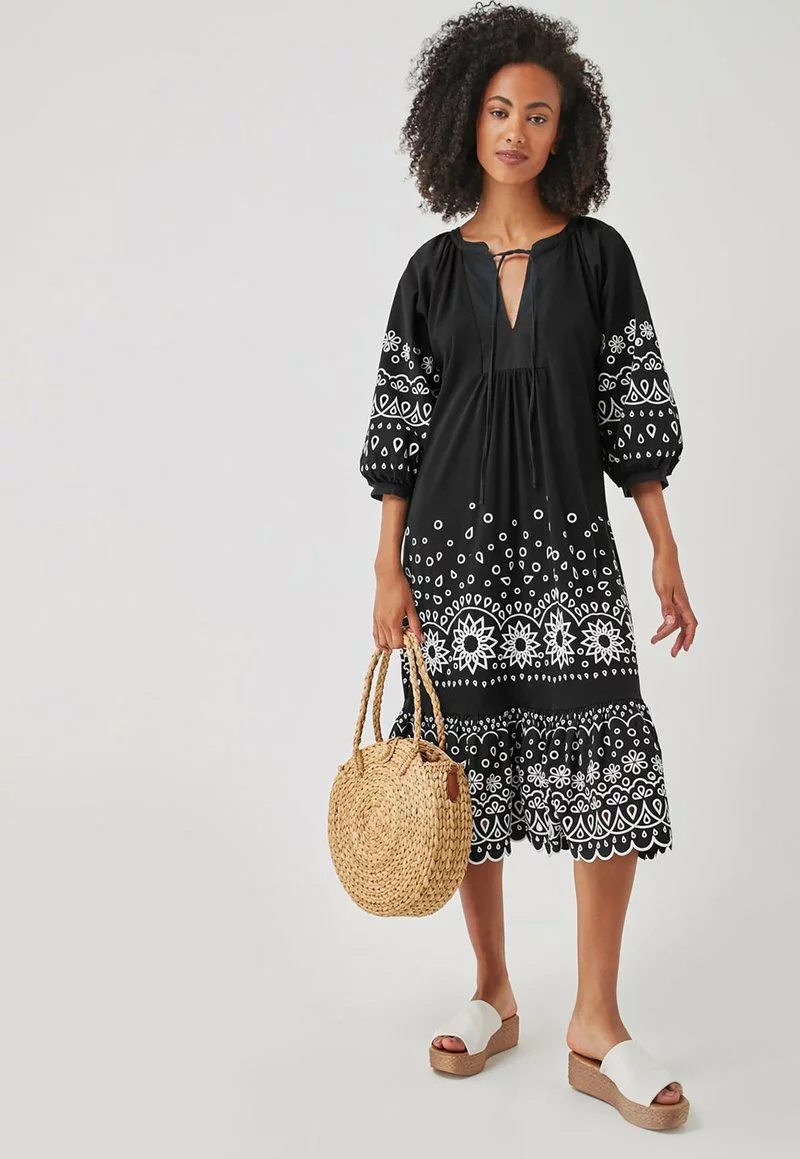 Next Damen LONG SLEEVE - Freizeitkleid - Black 1 Next Damen LONG SLEEVE - Freizeitkleid - Black