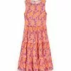 Next Kinder TIERED - Freizeitkleid - Orange Pink Floral