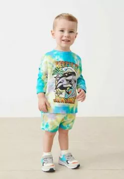 Next Kinder TIE DYE - Langarmshirt - Purple Teal Yellow