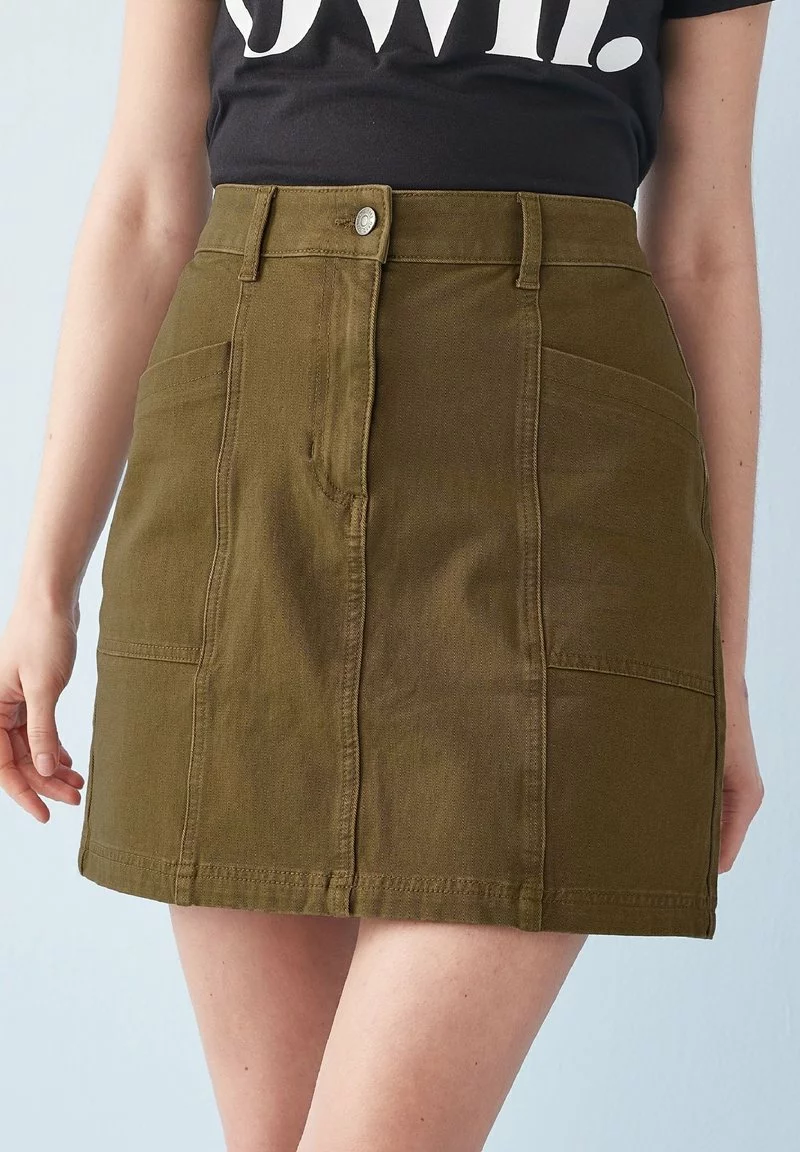 Next Damen A-Linien-Rock - Khaki Green 4 Next Damen A-Linien-Rock - Khaki Green – Bild 4