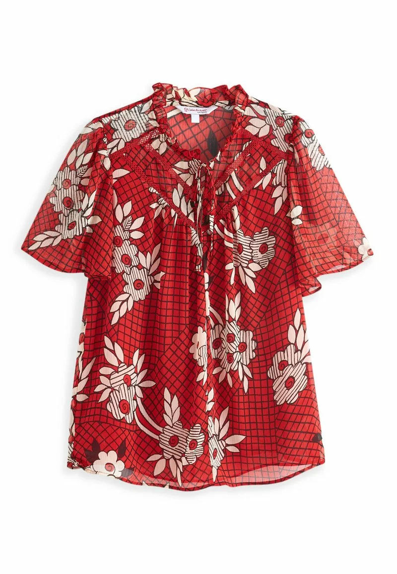 Next Damen TRIM FLUTTER SLEEVE - Bluse - Celia Birtwell Blue Moon Red 5 Next Damen TRIM FLUTTER SLEEVE - Bluse - Celia Birtwell Blue Moon Red – Bild 5