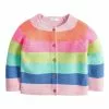 Next MULTI FLURO RAINBOW STRIPE CARDIGAN (3MTHS-7YRS) - Strickjacke - Pink | Kinder