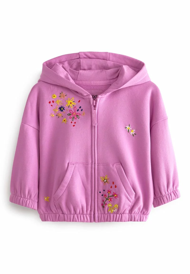 Next Kinder SOFT TOUCH - Sweatjacke - Bright Purple Embroidered 1 Next Kinder SOFT TOUCH - Sweatjacke - Bright Purple Embroidered