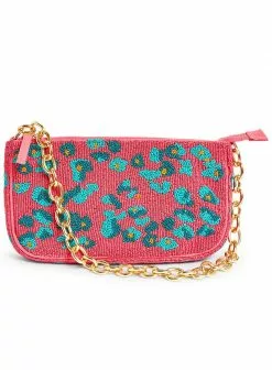 Next BEADED SMALL - Clutch - Pink/ Blue | Damen