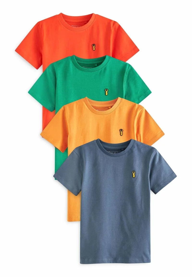 Next Kinder 4 PACK STAG SHORT SLEEVE - T-Shirt Basic - Orange 1 Next Kinder 4 PACK STAG SHORT SLEEVE - T-Shirt Basic - Orange