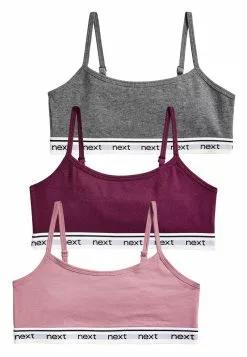 Next Kinder BERRY/GREY 3 PACK CROP TOPS (OLDER) - Bustier - Pink