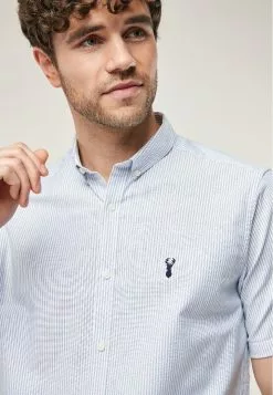 Next Herren SHORT SLEEVE STRIPE OXFORD - Hemd - Blue -Next Großes Kaufhaus 6e65c18802ef4ed48a17273df3e40fd0