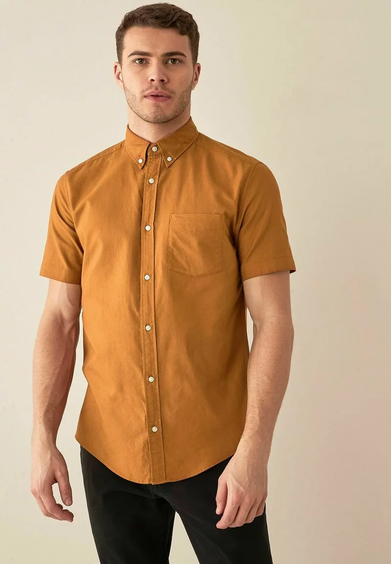 Next SHORT SLEEVE OXFORD - Hemd - Orange | Herren 1 Next SHORT SLEEVE OXFORD - Hemd - Orange | Herren