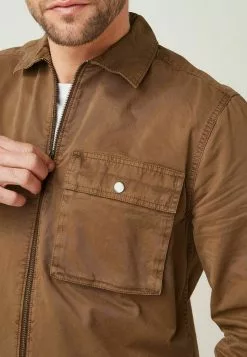 Next Herren LIGHTWEIGHT - Leichte Jacke - Toffee Brown Zip Through -Next Großes Kaufhaus 6ed6f42ba68b43f0be35d8e23cdca443