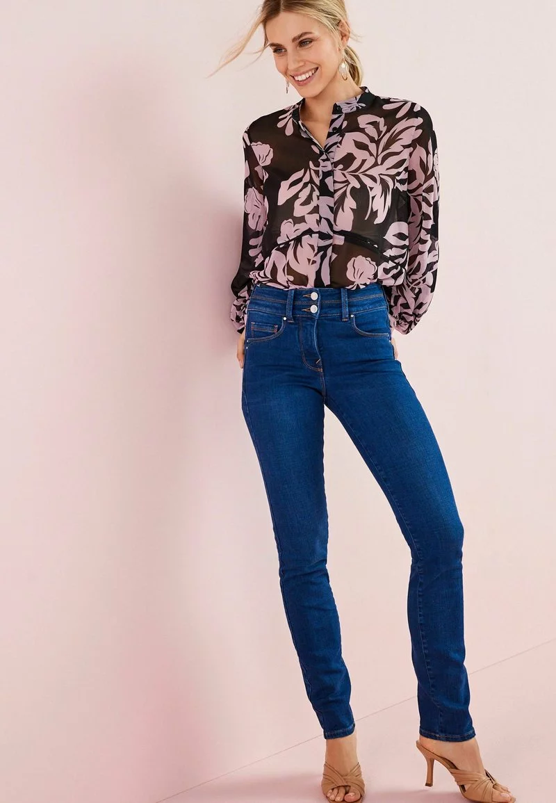 Next Damen TRIM DETAIL - Hemdbluse - Black/pink Floral 1 Next Damen TRIM DETAIL - Hemdbluse - Black/pink Floral