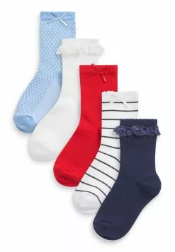 Next Kinder 5 PACK - Socken - White / Blue / Red
