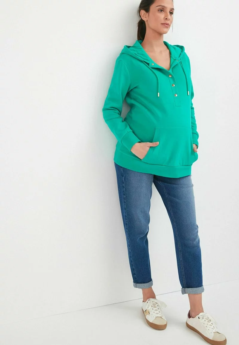 Next Damen POPPER FRONT - Kapuzenpullover - Green 2 Next Damen POPPER FRONT - Kapuzenpullover - Green – Bild 2