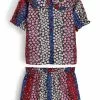 Next Kinder THROUGH WITH OVERSIZED COLLAR SET - Nachtwäsche Set - Red Blue White