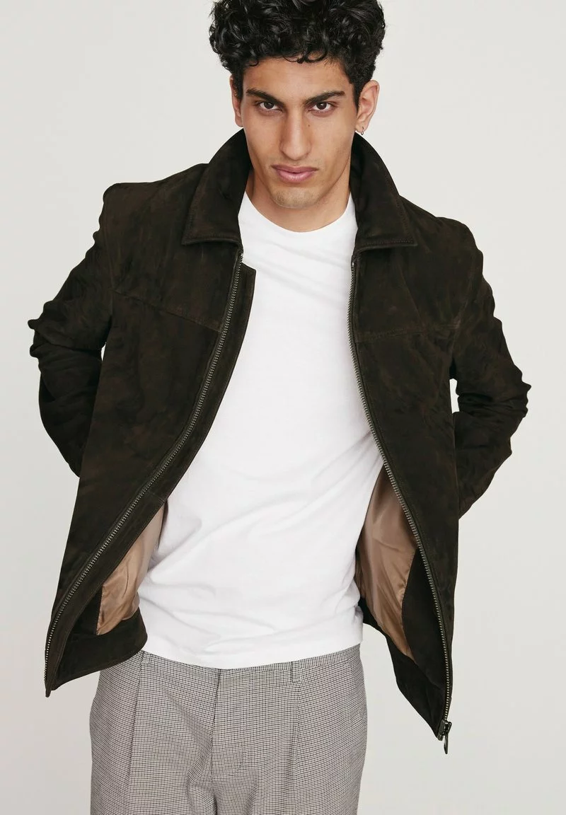 Next Herren Lederjacke - Brown 4 Next Herren Lederjacke - Brown – Bild 4