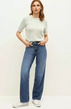 Next Damen Jeans Straight Leg - Dark Blue