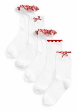 Next Kinder 5 PACK - Socken - White/red