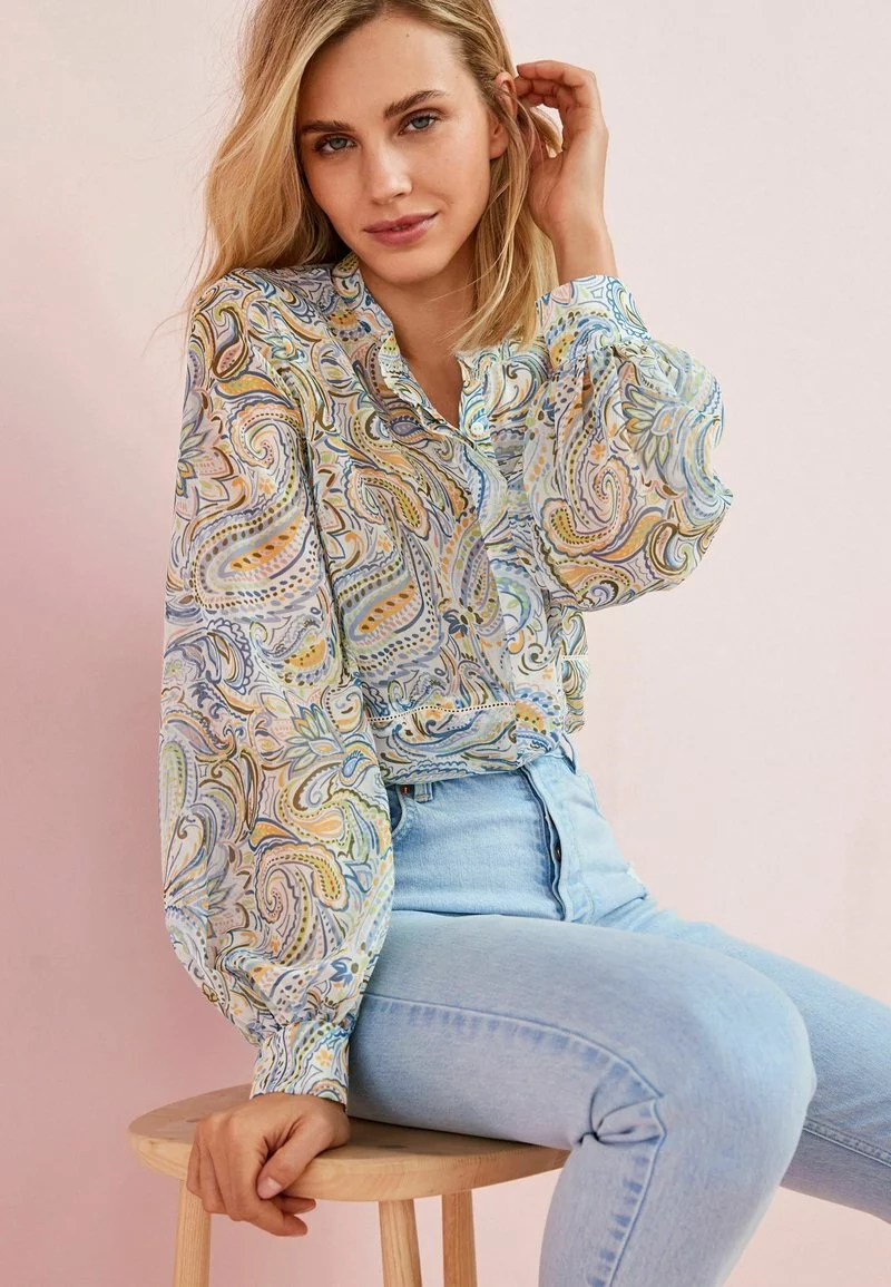 Next Damen TRIM DETAIL - Hemdbluse - Cream Paisley Floral 3 Next Damen TRIM DETAIL - Hemdbluse - Cream Paisley Floral – Bild 3
