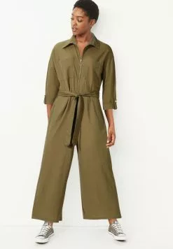 Next Damen ZIP UTILITY - Jumpsuit - Khaki