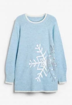 Next Damen CHRISTMAS - Strickpullover - Mottled Blue