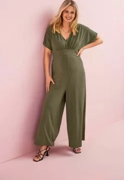 Next Damen MATERNITY SLINKY - Jumpsuit - Khaki Green