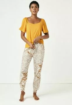 Next SET - Nachtwäsche Set - Ochre Yellow Animal | Damen