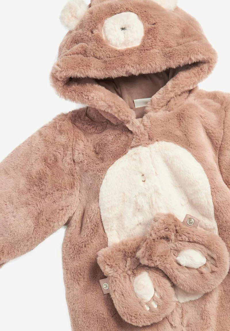 Next Kinder HOODED BEAR PRAMSUIT - Jumpsuit - Light Brown 3 Next Kinder HOODED BEAR PRAMSUIT - Jumpsuit - Light Brown – Bild 3