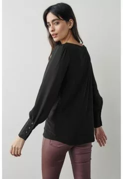 Next Damen LONG SLEEVE CUFF - Bluse - Black -Next Großes Kaufhaus 79d096eac4a647ceab1d6ae185c6d203