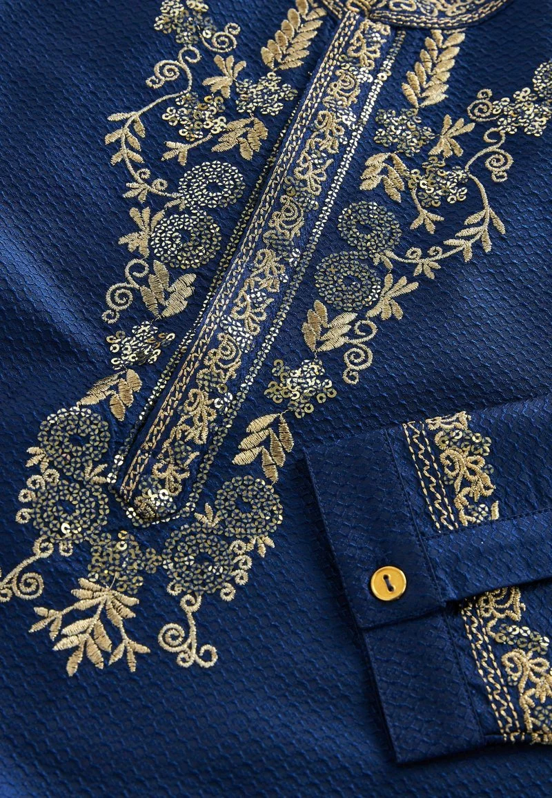 Next Kinder KURTA - Blusenkleid - Navy Blue/gold 4 Next Kinder KURTA - Blusenkleid - Navy Blue/gold – Bild 4