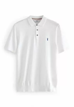 Next Poloshirt - White With Stag Embroidery | Herren -Next Großes Kaufhaus 79e8dc86a76f4227a1b45abd904f851d