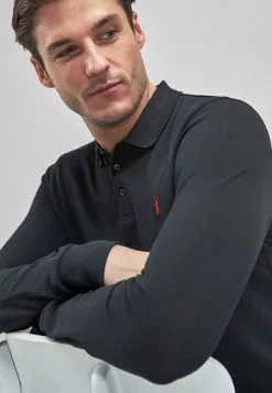 Next LONG SLEEVE - Poloshirt - Black | Herren -Next Großes Kaufhaus 7a5e0feefe5b49fb820b8413d5076189