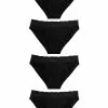 Next Damen 4 PACK - Slip - Black