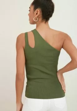 Next Damen CUT OUT DETAIL ASYMMETRIC TOP - Bluse - Khaki -Next Großes Kaufhaus 7b1e6cf210ca4ad98c6f8878931e07d3