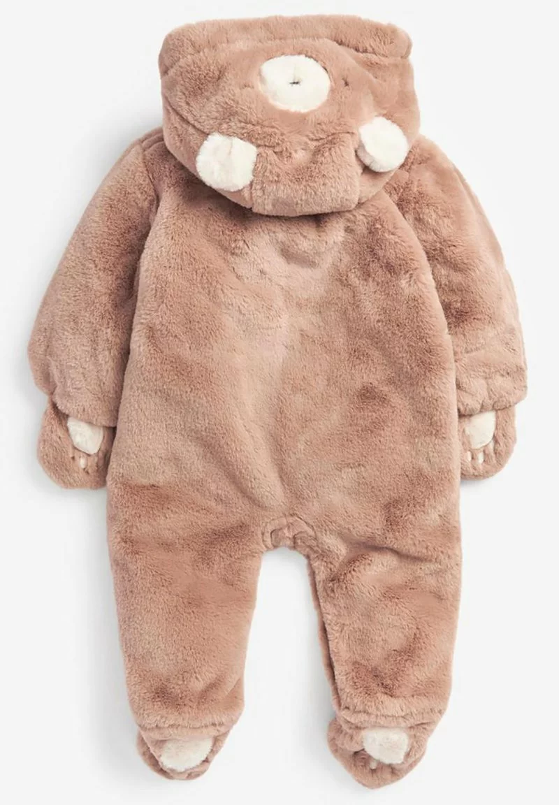 Next Kinder HOODED BEAR PRAMSUIT - Jumpsuit - Light Brown 2 Next Kinder HOODED BEAR PRAMSUIT - Jumpsuit - Light Brown – Bild 2