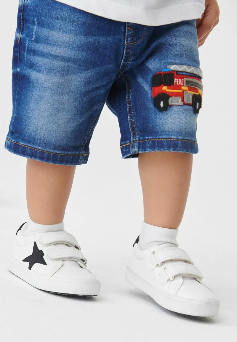 Next Kinder Jeans Shorts - Mid Blue Fire Engine 1 Next Kinder Jeans Shorts - Mid Blue Fire Engine