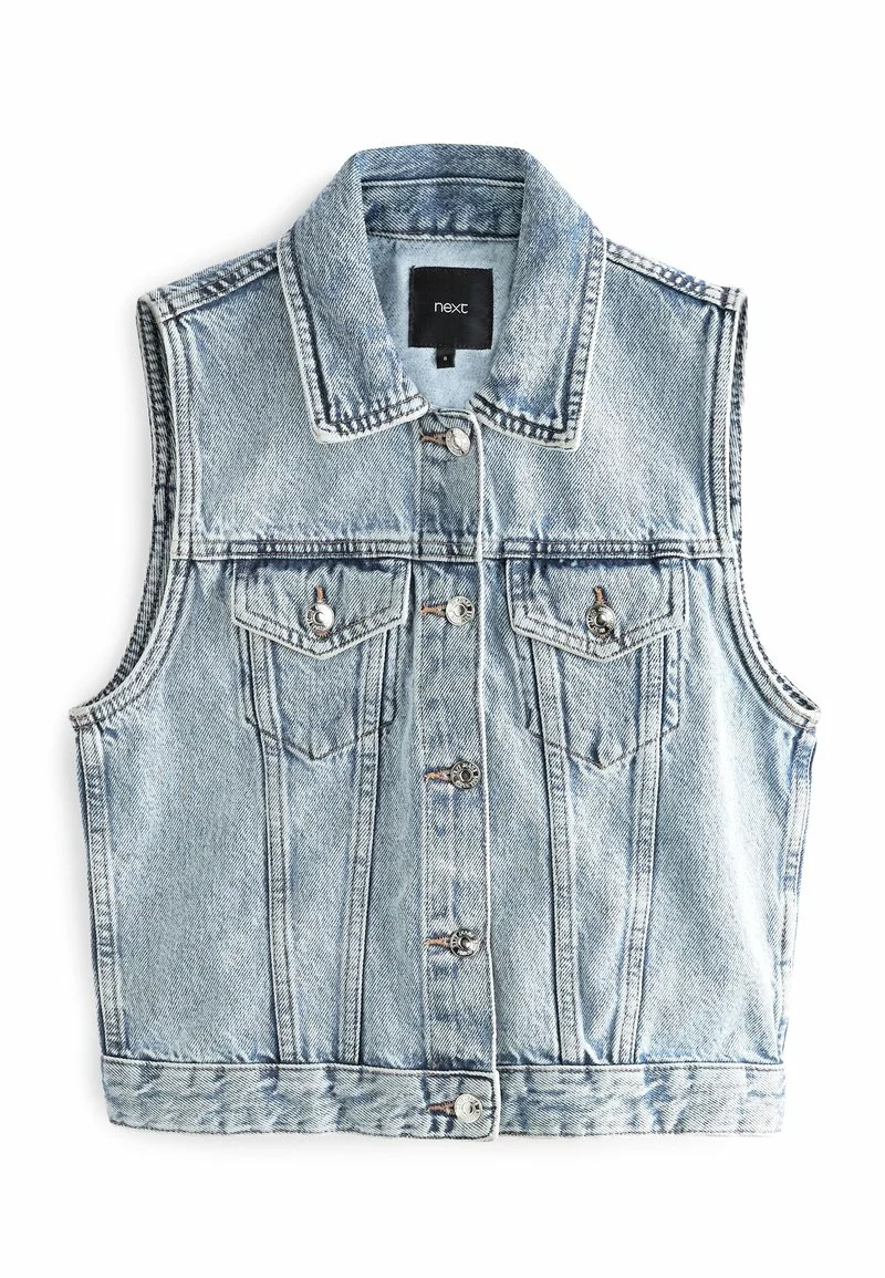 Next Damen SLEEVELESS GILET - Weste - Bleach Blue Acid Wash 5 Next Damen SLEEVELESS GILET - Weste - Bleach Blue Acid Wash – Bild 5