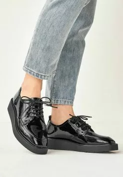 Next Damen Sportlicher Schnürer - Black