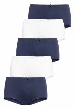 Next Damen NAVY/WHITE MIDI COTTON KNICKERS FIVE PACK - Panties - Blue