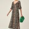 Next Damen Freizeitkleid - Brown Animal Print