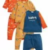 Next Kinder 6 PACK SCANDI SET - Stoffhose - Yellow