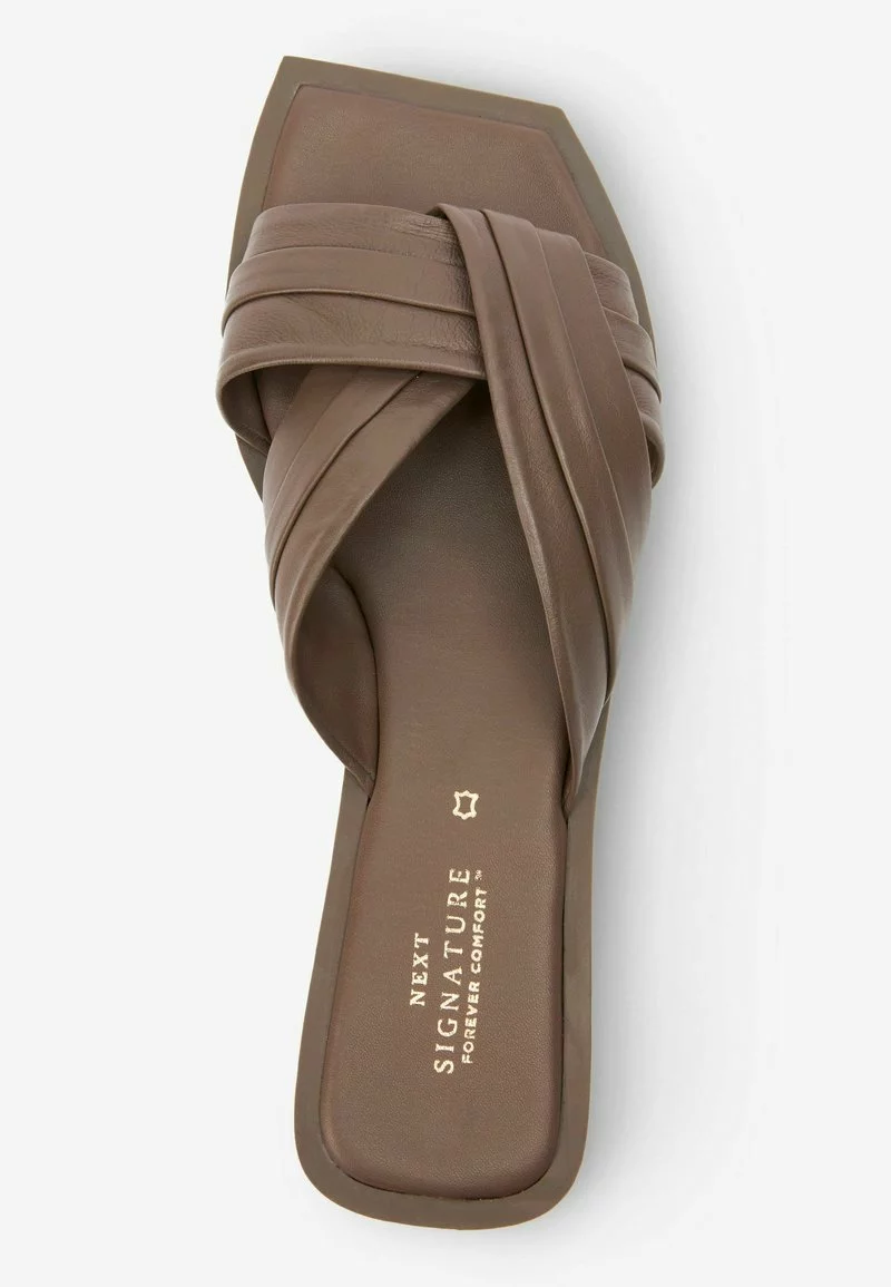 Next Damen Pantolette Flach - Taupe 4 Next Damen Pantolette Flach - Taupe – Bild 4