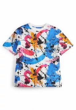 Next PAINT SPLAT - T-Shirt Print - Blue Pink | Kinder